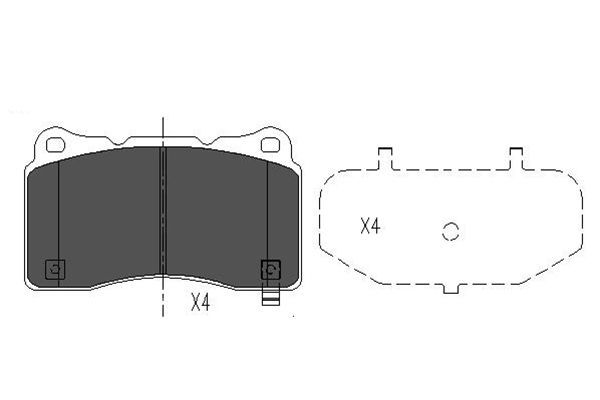 KAVO PARTS Комплект тормозных колодок, дисковый тормоз KBP-8021